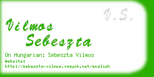 vilmos sebeszta business card